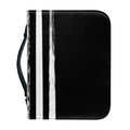 Black And White USA Flag Print Leather Bible Cover