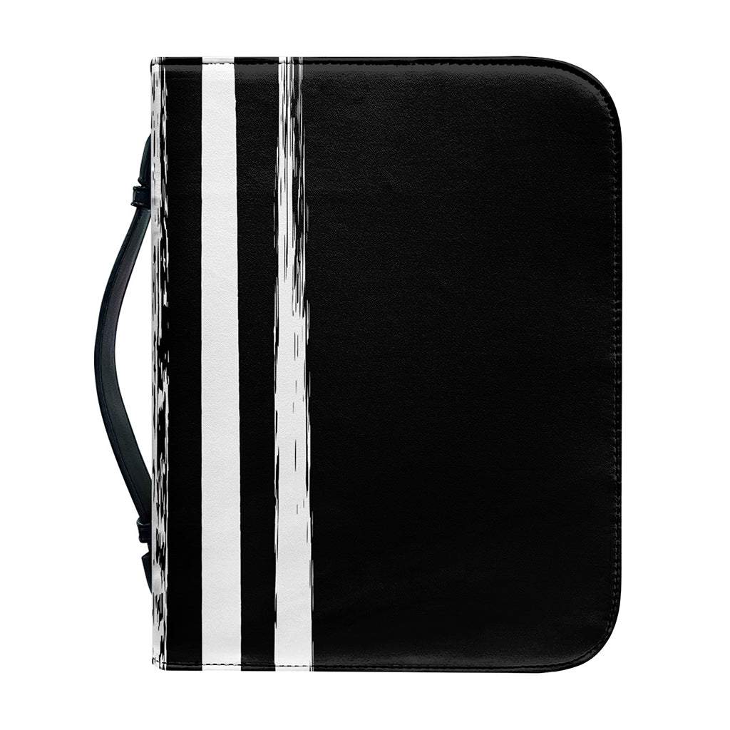 Black And White USA Flag Print Leather Bible Cover