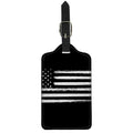 Black And White USA Flag Print Luggage Tag
