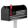 Black And White USA Flag Print Mailbox Cover