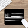 Black And White USA Flag Print Mouse Pad