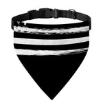 Black And White USA Flag Print Over The Collar Dog Bandana