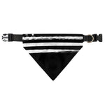 Black And White USA Flag Print Over The Collar Dog Bandana