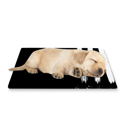 Black And White USA Flag Print Pet Cooling Mat Cover