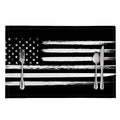 Black And White USA Flag Print Placemat