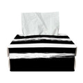 Black And White USA Flag Print Rectangle Tissue Box Cover