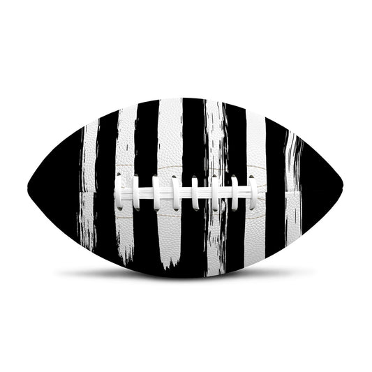 Black And White USA Flag Print Rugby Ball