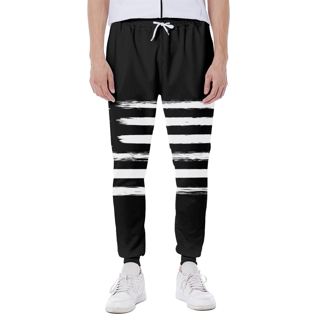 Black And White USA Flag Print Scuba Joggers