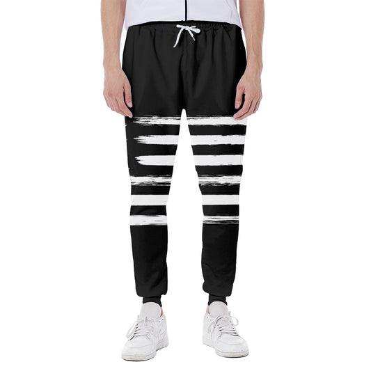 Black And White USA Flag Print Scuba Joggers