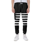 Black And White USA Flag Print Scuba Joggers