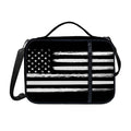 Black And White USA Flag Print Shoulder Strap Bible Bag