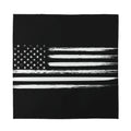 Black And White USA Flag Print Silk Bandana