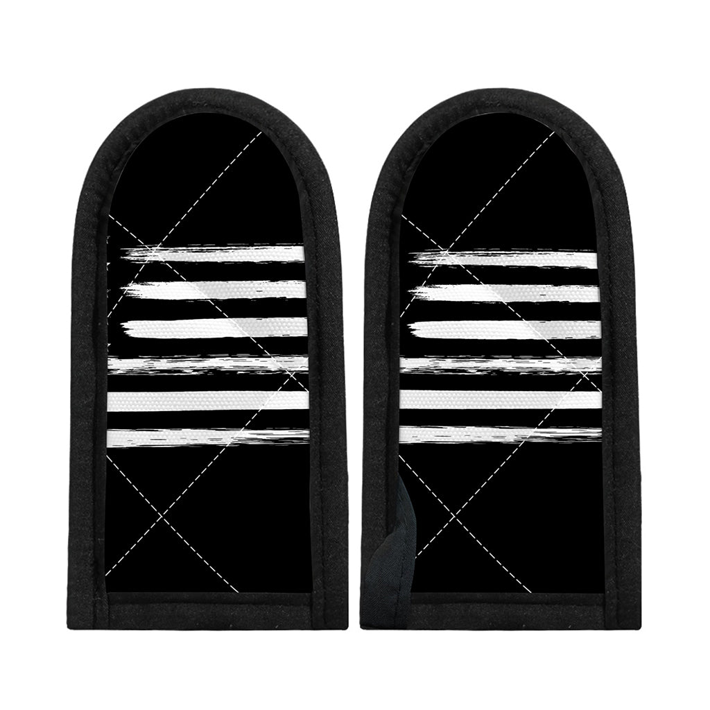 Black And White USA Flag Print Skillet Handle Cover