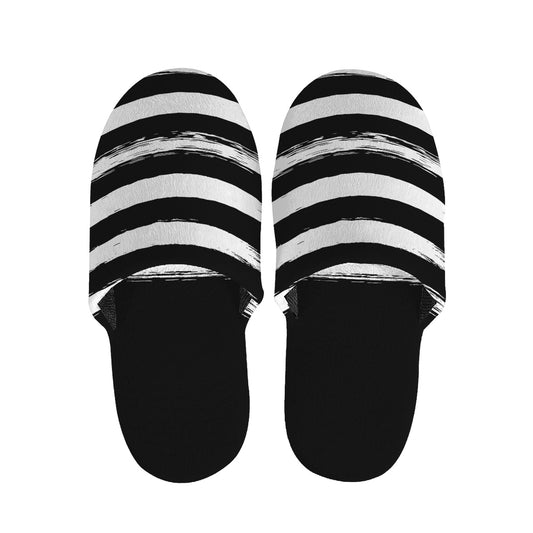 Black And White USA Flag Print Slippers