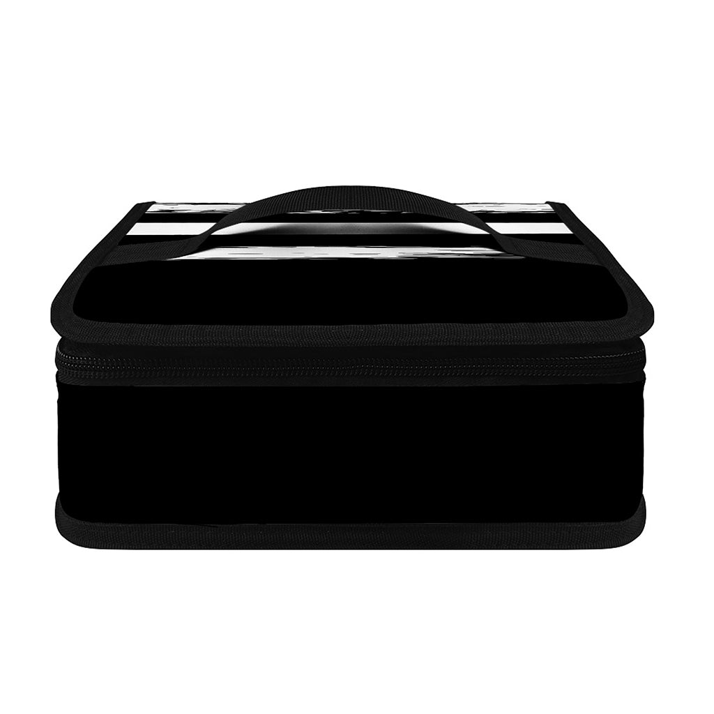 Black And White USA Flag Print Small Lunch Bag