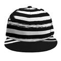 Black And White USA Flag Print Snapback Cap