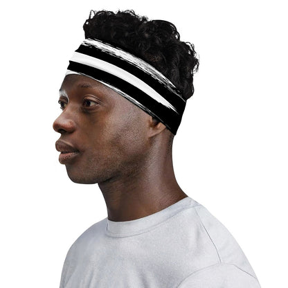 Black And White USA Flag Print Sports Headband