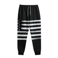 Black And White USA Flag Print Sweatpants