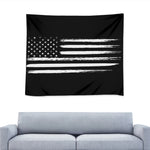Black And White USA Flag Print Tapestry