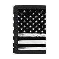Black And White USA Flag Print Trifold Wallet