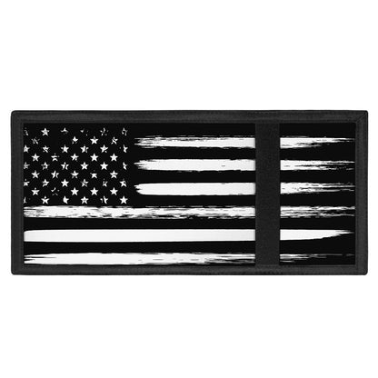 Black And White USA Flag Print Trifold Wallet
