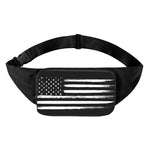 Black And White USA Flag Print Waist Bag