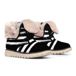 Black And White USA Flag Print Winter Boots