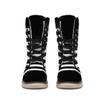Black And White USA Flag Print Winter Boots