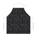 Black And White Video Game Pattern Print Adjustable Apron