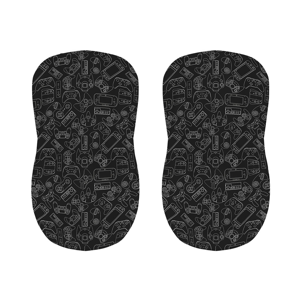 Black And White Video Game Pattern Print Bar Stool Covers