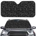 Black And White Video Game Pattern Print Car Windshield Sun Shade