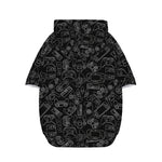 Black And White Video Game Pattern Print Dog Zip Up Hoodie