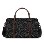 Black And White Video Game Pattern Print Duffle Bag