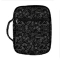 Black And White Video Game Pattern Print Front Pocket Bible Bag
