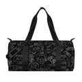 Black And White Video Game Pattern Print Gym Bag