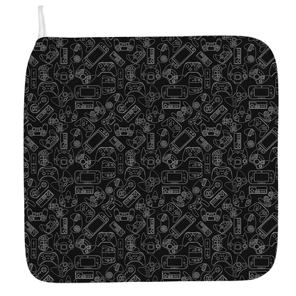 Black And White Video Game Pattern Print Hand Towel