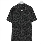 Black And White Video Game Pattern Print Hawaiian Shirt