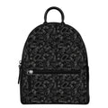 Black And White Video Game Pattern Print Leather Backpack
