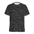 Black And White Video Game Pattern Print Men's Athletic T-Shirt