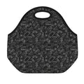 Black And White Video Game Pattern Print Neoprene Lunch Bag