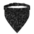 Black And White Video Game Pattern Print Over The Collar Dog Bandana