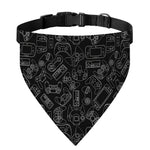 Black And White Video Game Pattern Print Over The Collar Dog Bandana