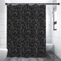 Black And White Video Game Pattern Print Premium Shower Curtain