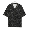 Black And White Video Game Pattern Print Rayon Hawaiian Shirt