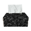 Black And White Video Game Pattern Print Rectangle Tissue Box Cover
