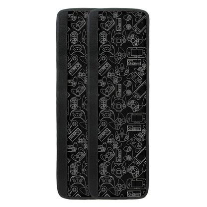 Black And White Video Game Pattern Print Refrigerator Handle Covers