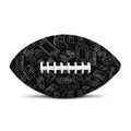 Black And White Video Game Pattern Print Rugby Ball