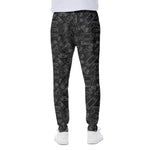 Black And White Video Game Pattern Print Scuba Joggers