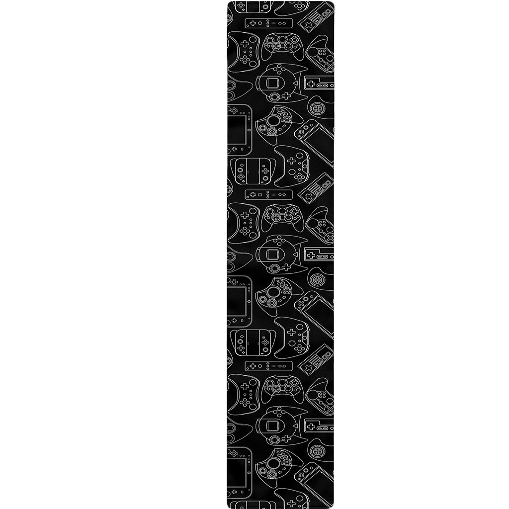 Black And White Video Game Pattern Print Table Runner