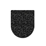 Black And White Video Game Pattern Print Toilet Lid Cover